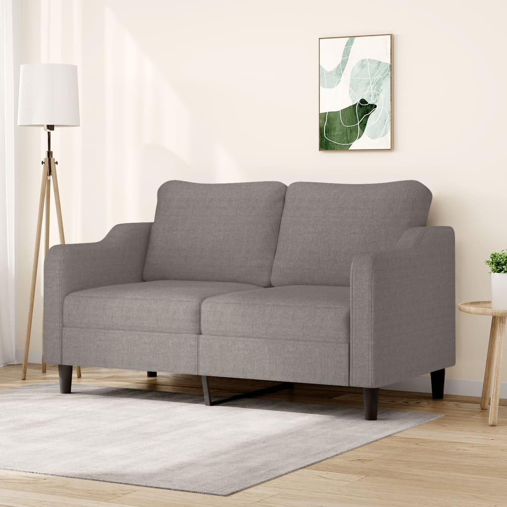Canapé 2 places tissu taupe 140 cm