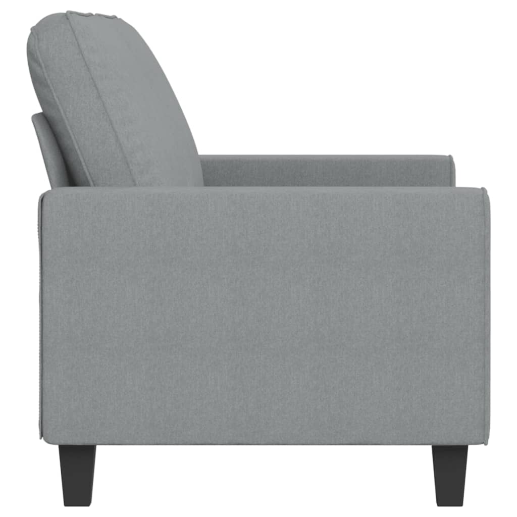 Canapé 2 places tissu gris clair 140 cm