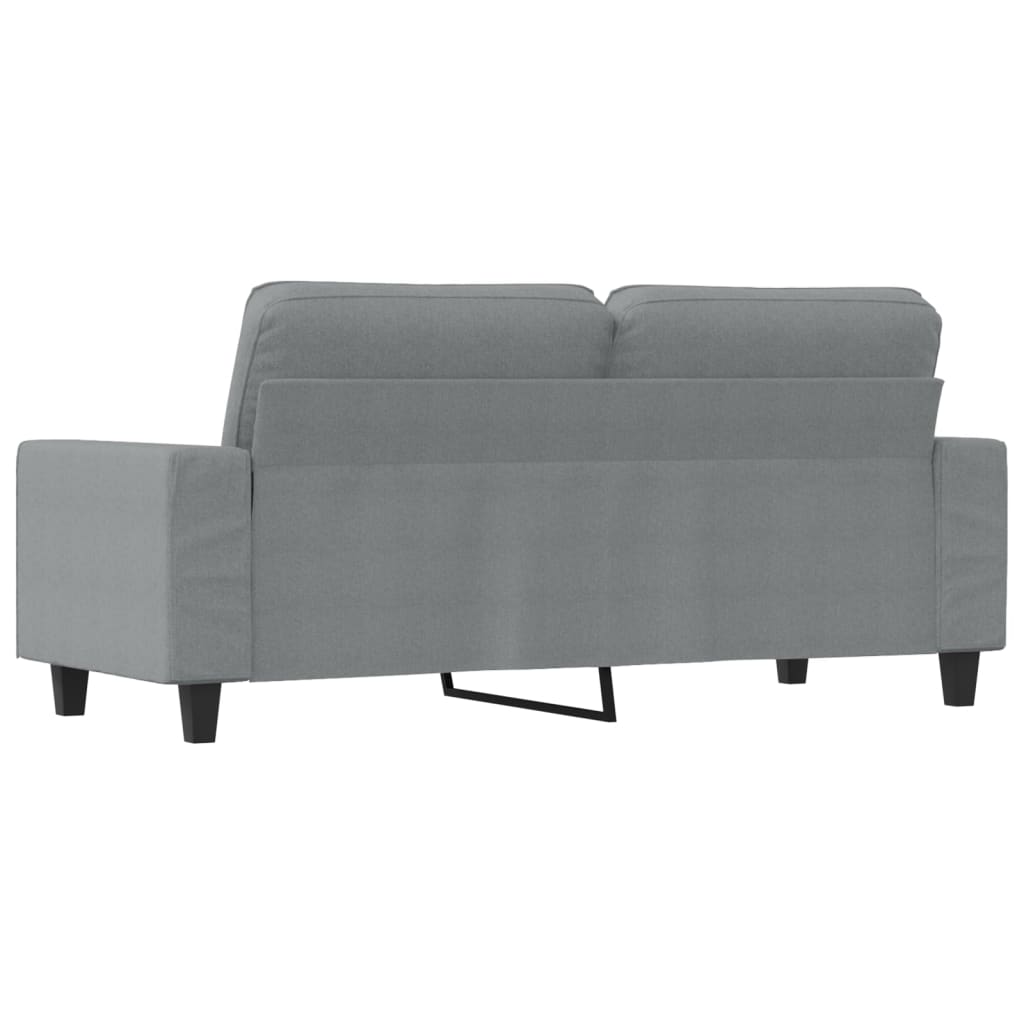 Canapé 2 places tissu gris clair 140 cm