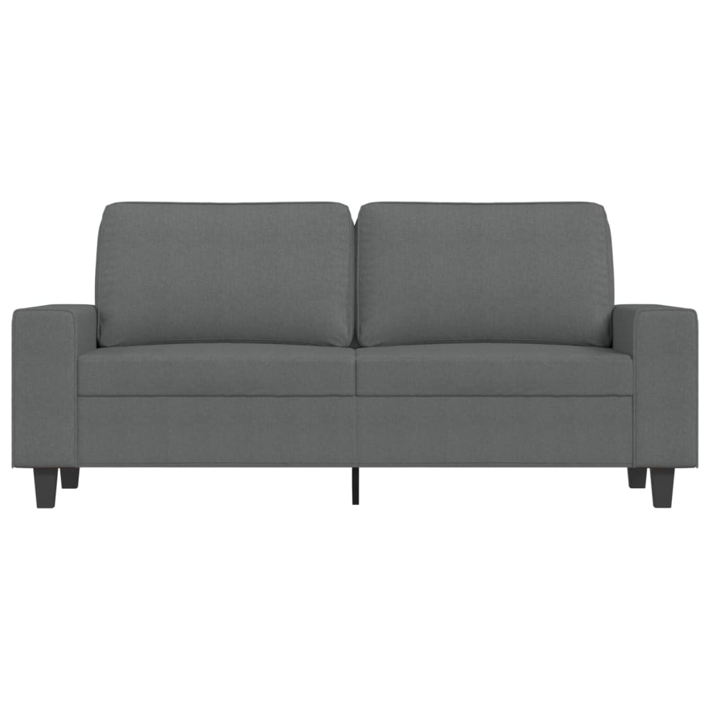 Canapé 2 places tissu gris foncé 140 cm
