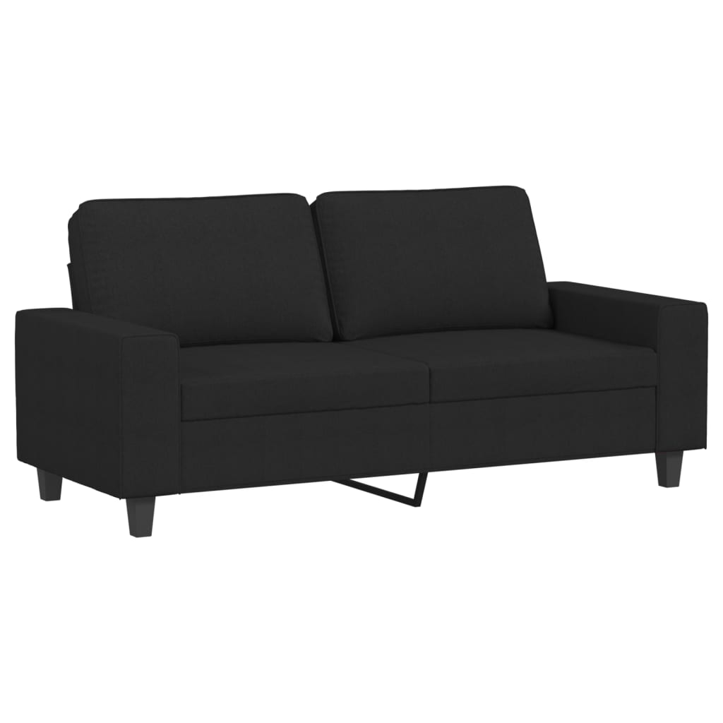 Canapé 2 places tissu noir 140 cm