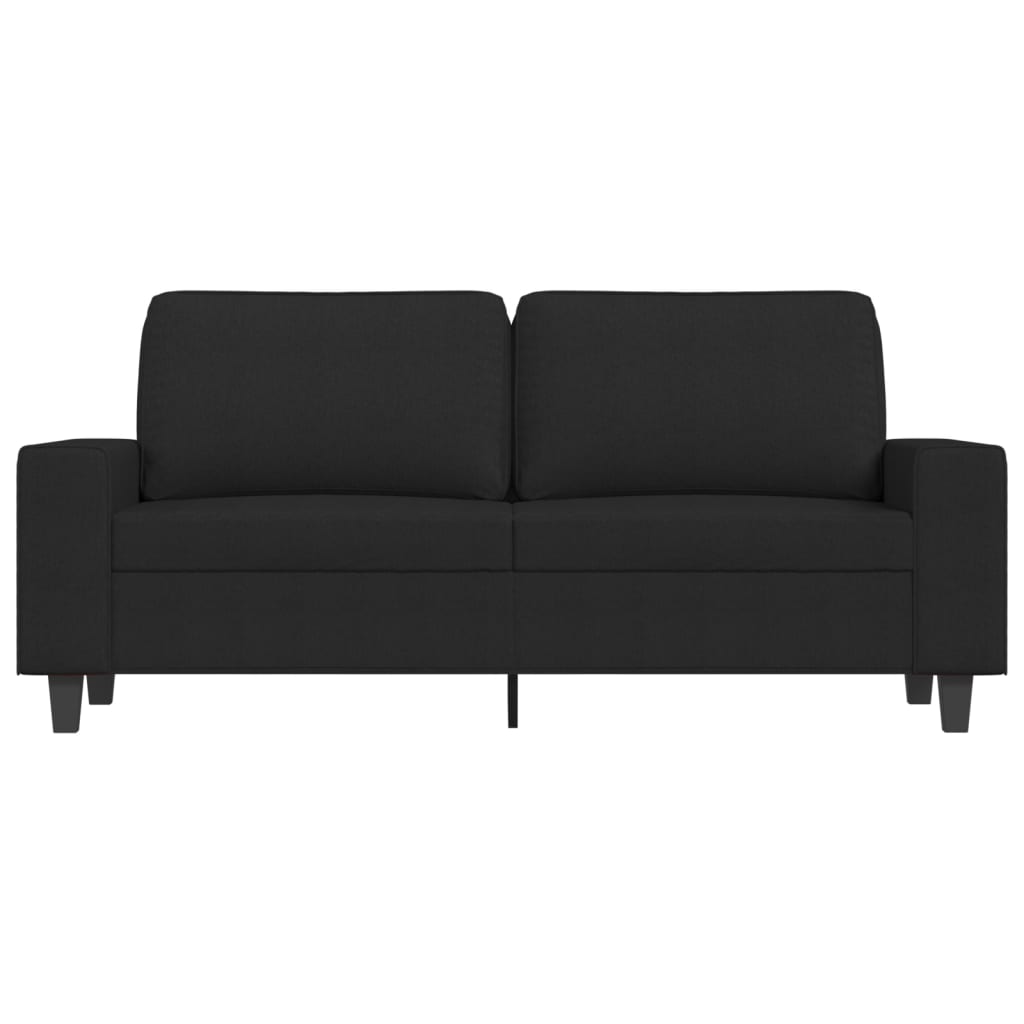 Canapé 2 places tissu noir 140 cm