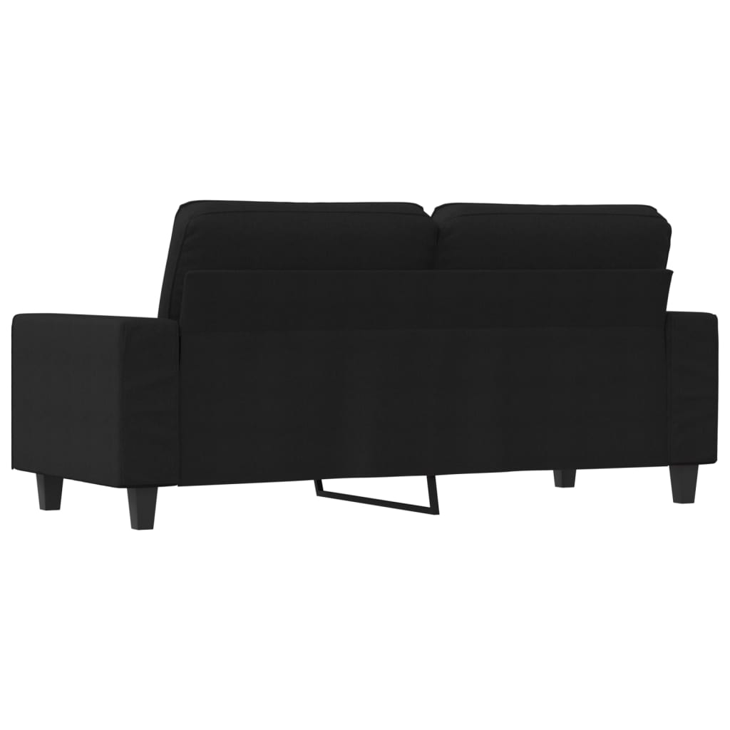 Canapé 2 places tissu noir 140 cm