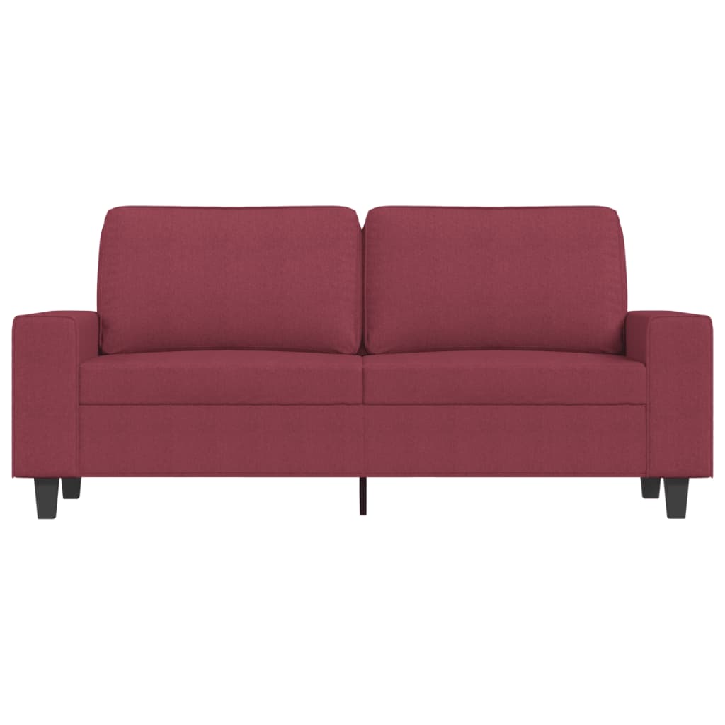 Canapé 2 places tissu rouge vin 140 cm