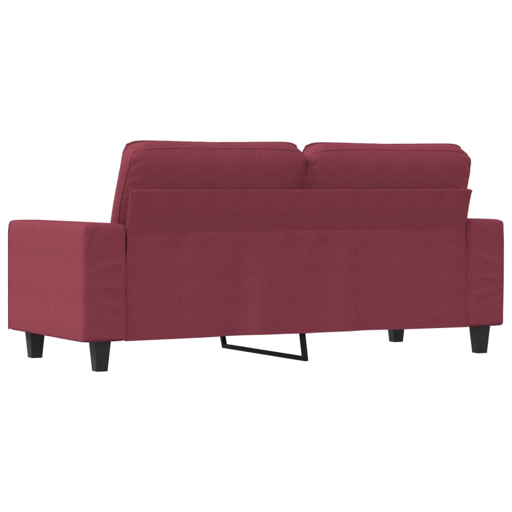 Canapé 2 places tissu rouge vin 140 cm