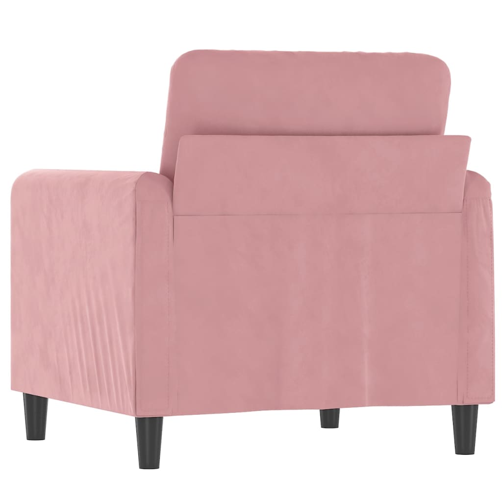Fauteuil rose 60 cm velours