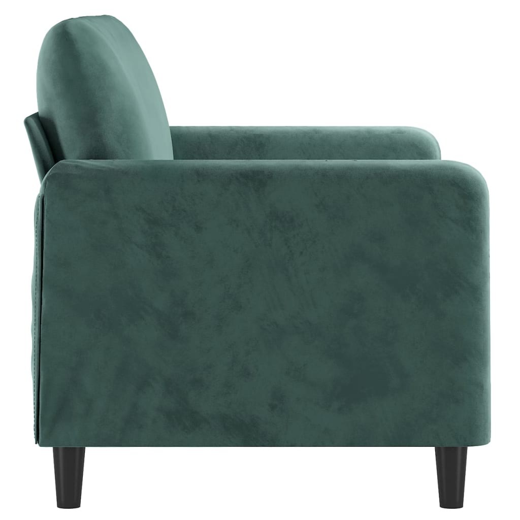 Canapé 2 places velours vert foncé 120 cm