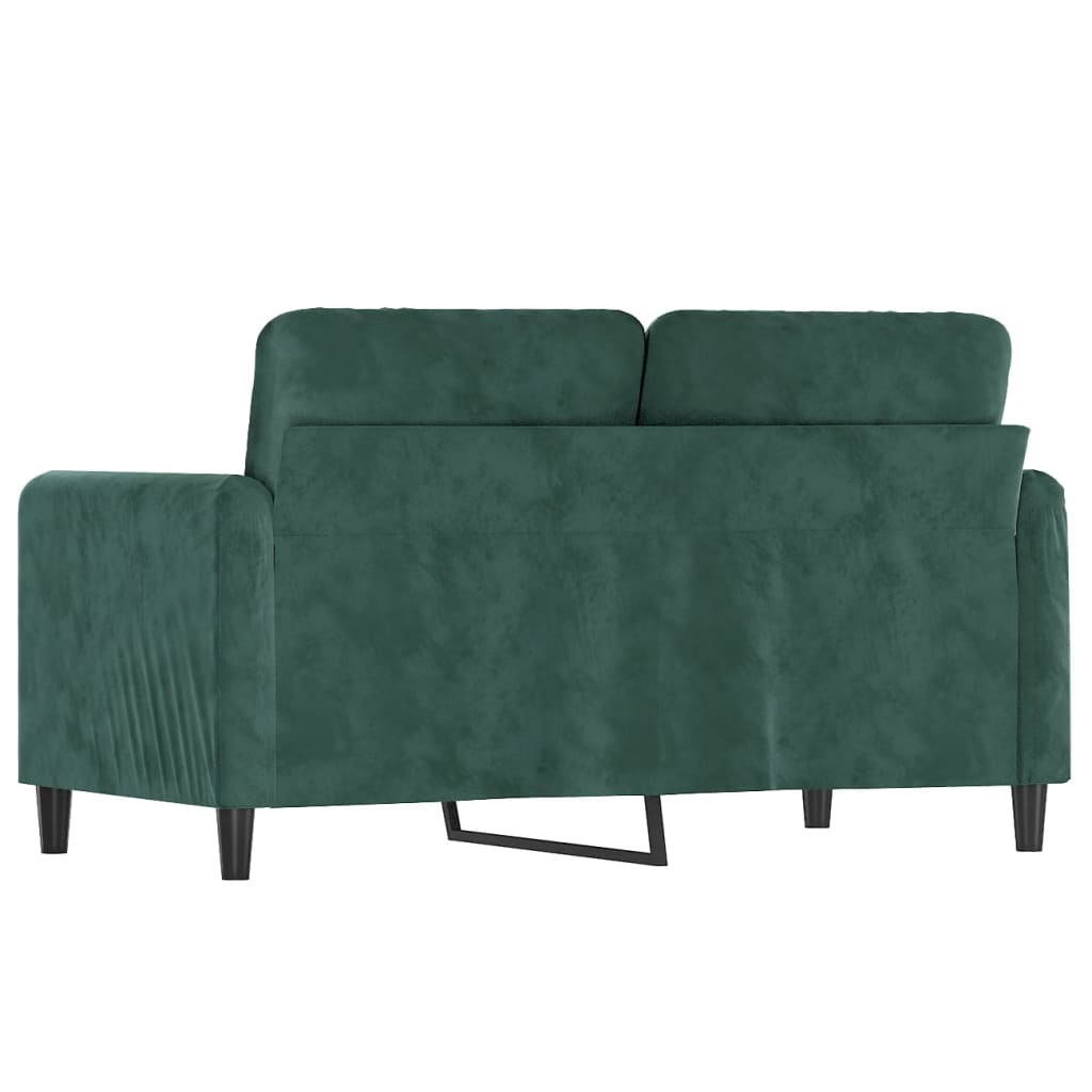 Canapé 2 places velours vert foncé 120 cm