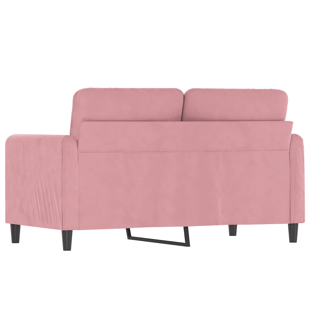 Canapé 2 places rose 120 cm velours