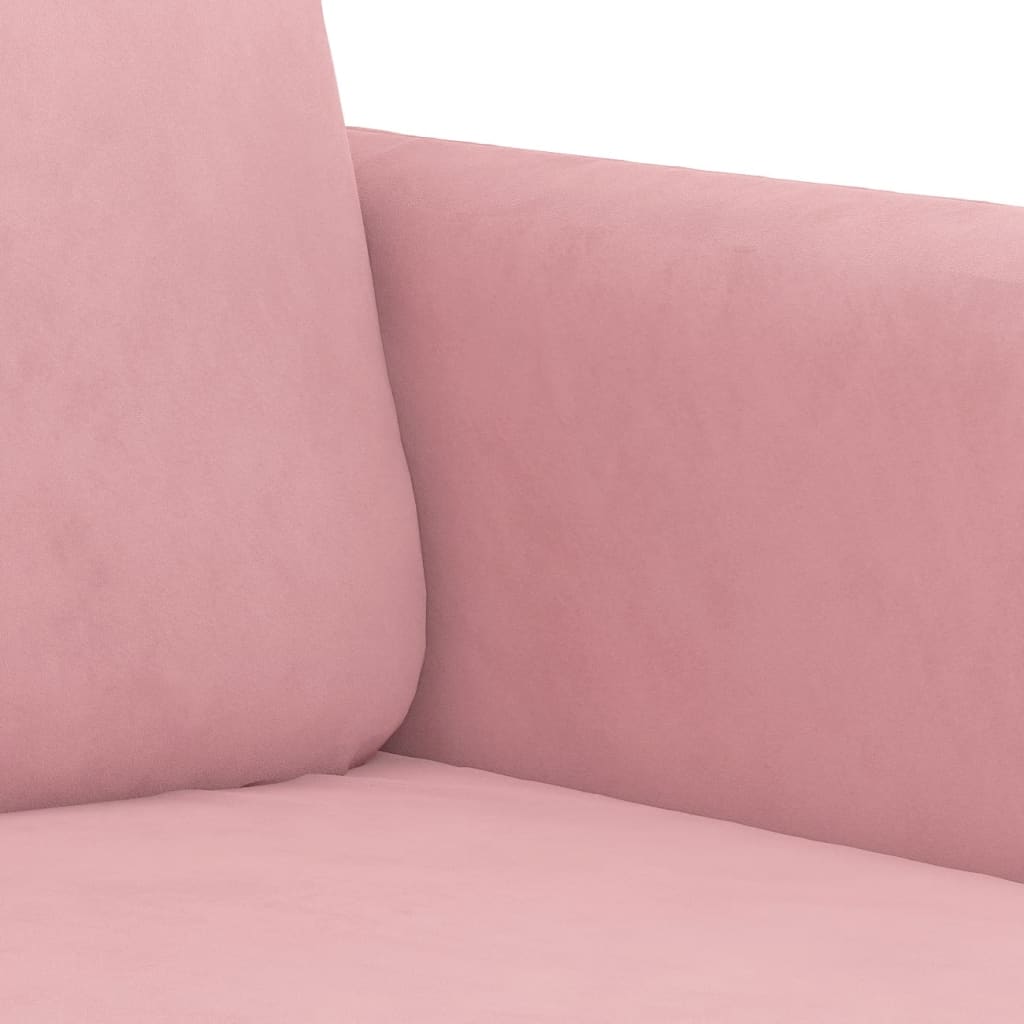 Canapé 2 places rose 120 cm velours