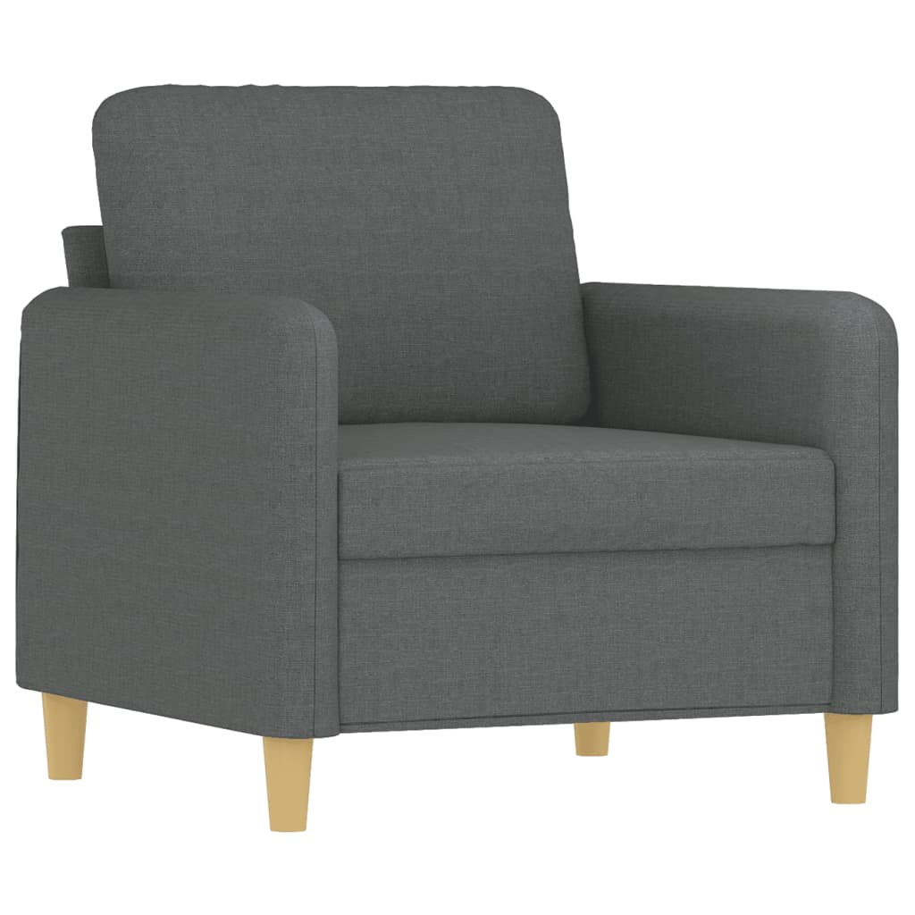 Fauteuil gris foncé 60 cm tissu