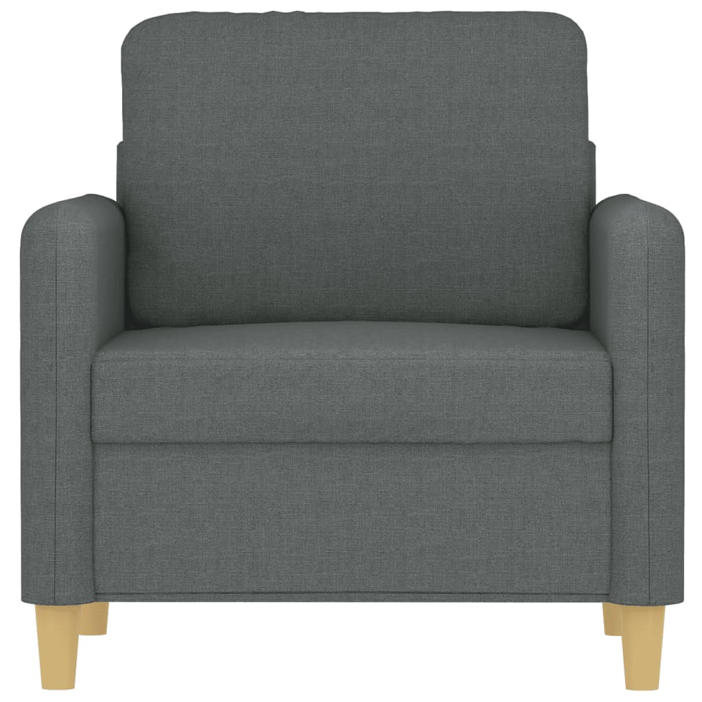 Fauteuil gris foncé 60 cm tissu
