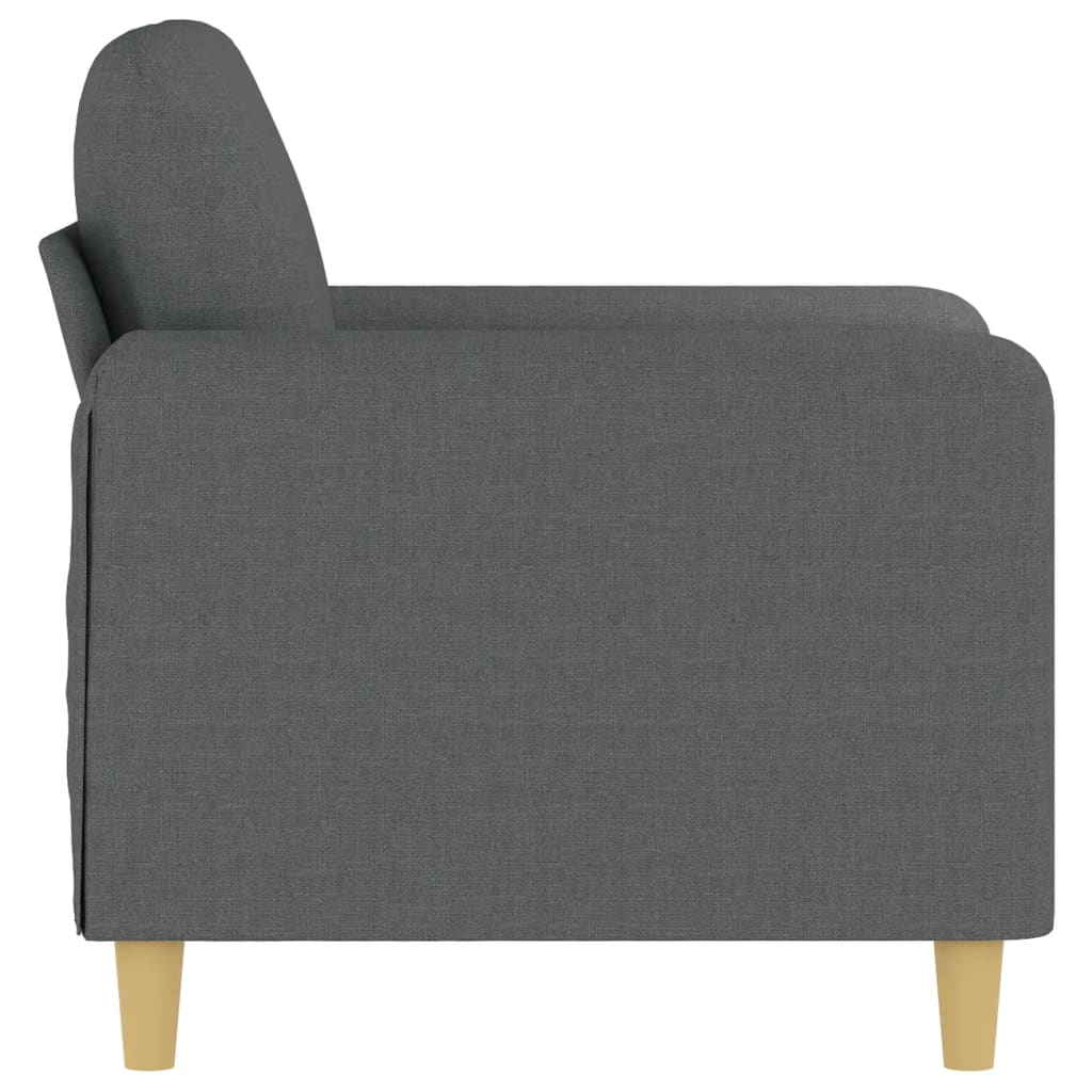 Fauteuil gris foncé 60 cm tissu