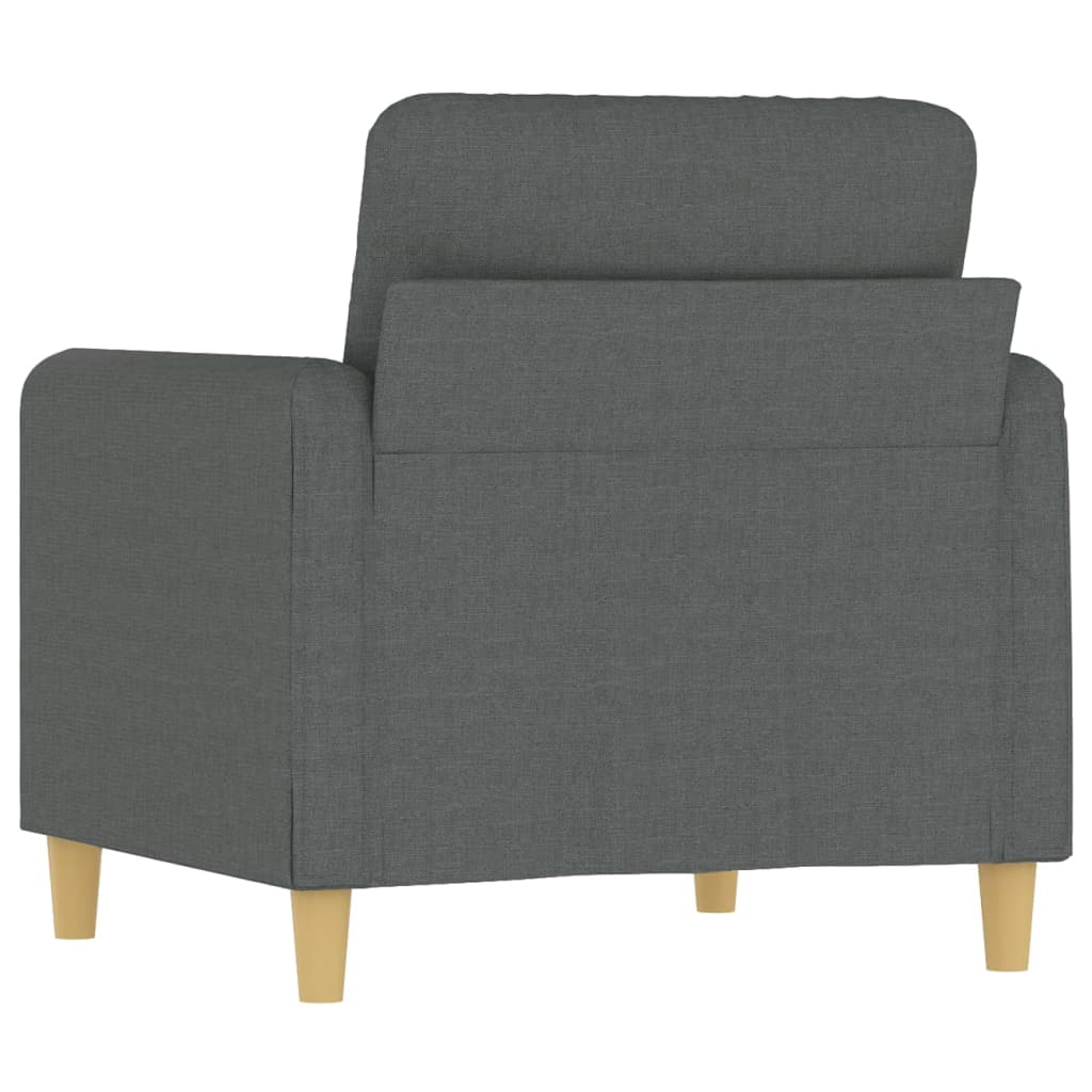 Fauteuil gris foncé 60 cm tissu