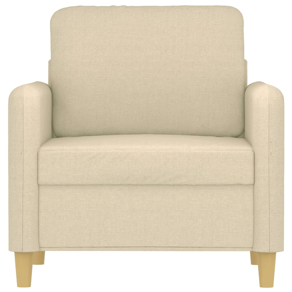 Fauteuil crème 60 cm tissu