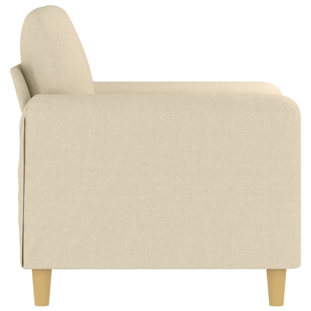 Fauteuil crème 60 cm tissu