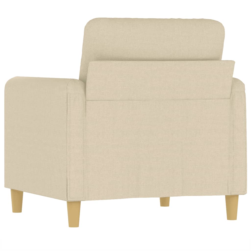 Fauteuil crème 60 cm tissu