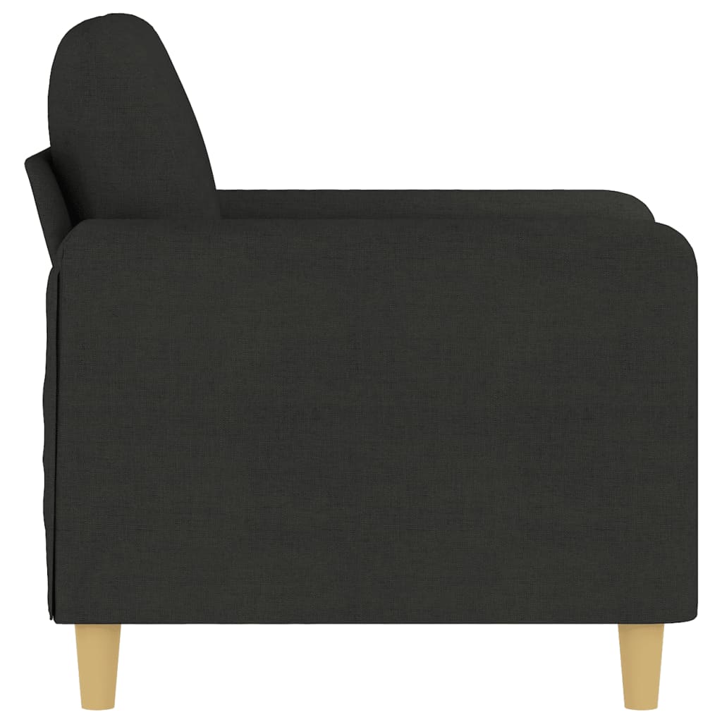 Fauteuil noir 60 cm tissu