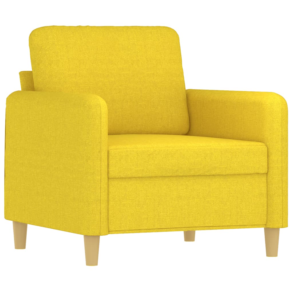 Fauteuil jaune clair 60 cm tissu