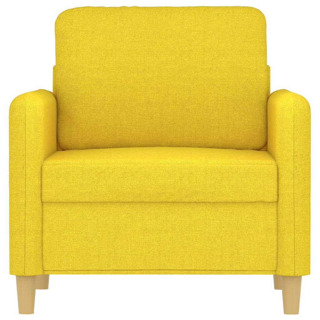 Fauteuil jaune clair 60 cm tissu