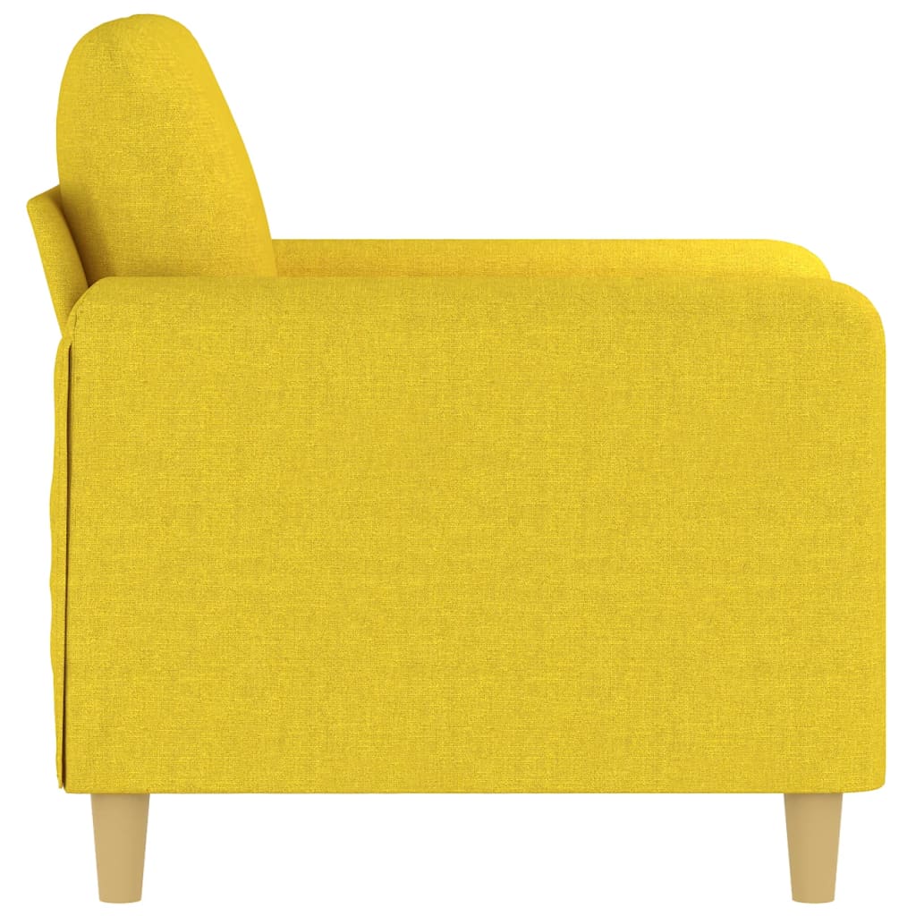 Fauteuil jaune clair 60 cm tissu