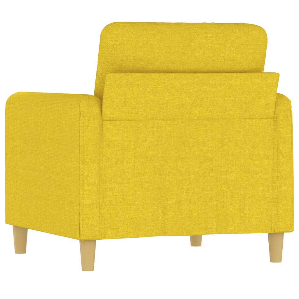 Fauteuil jaune clair 60 cm tissu