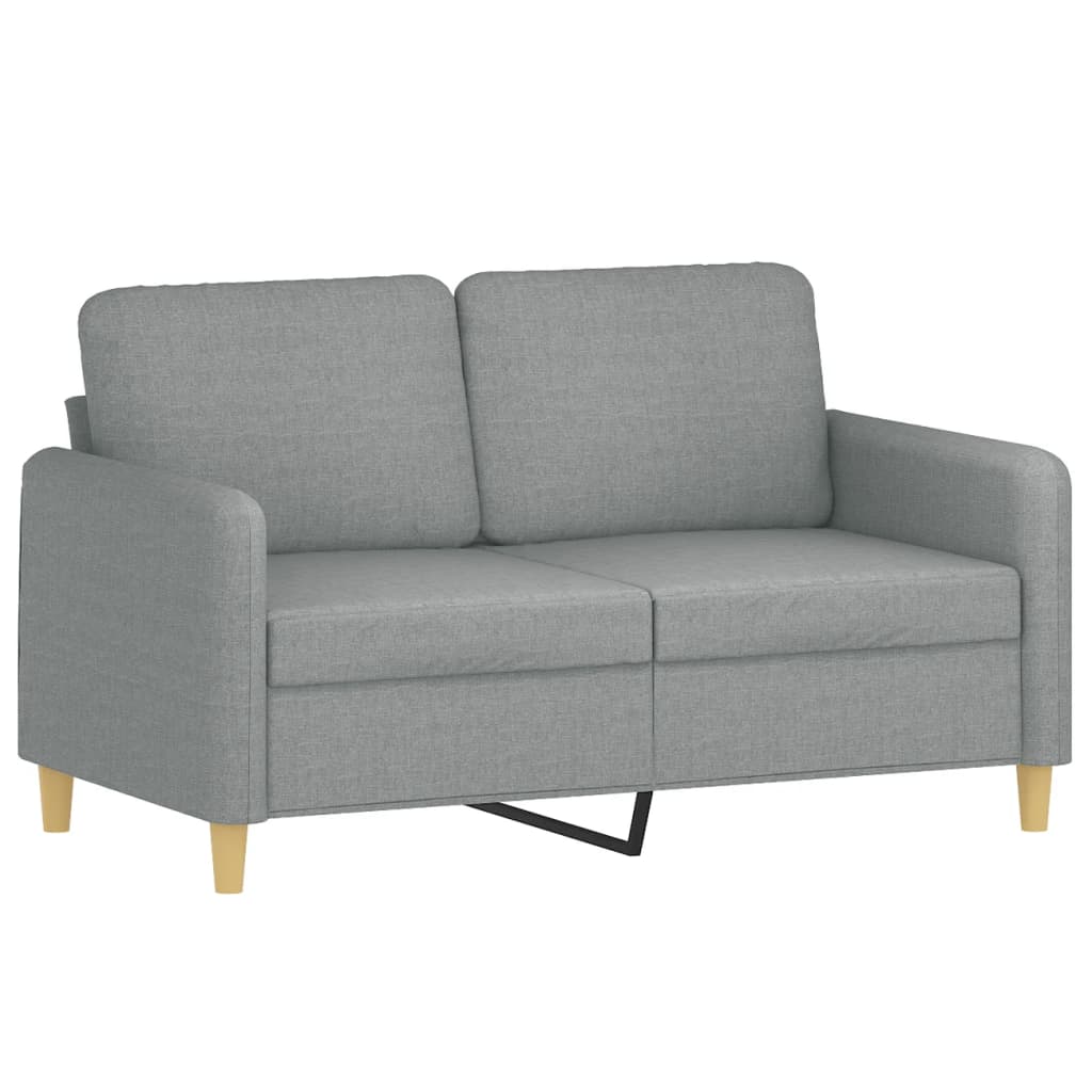 Canapé 2 places tissu gris clair 120 cm