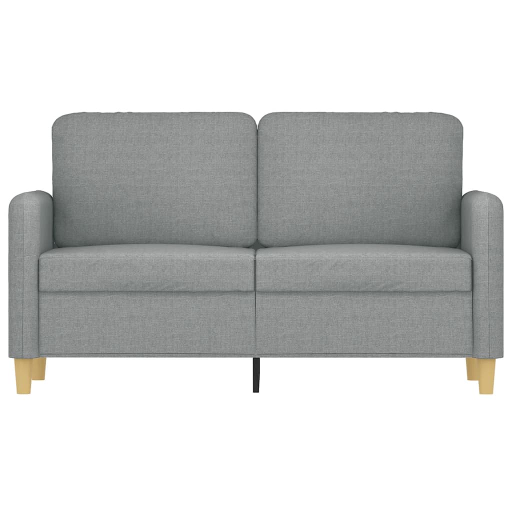 Canapé 2 places tissu gris clair 120 cm