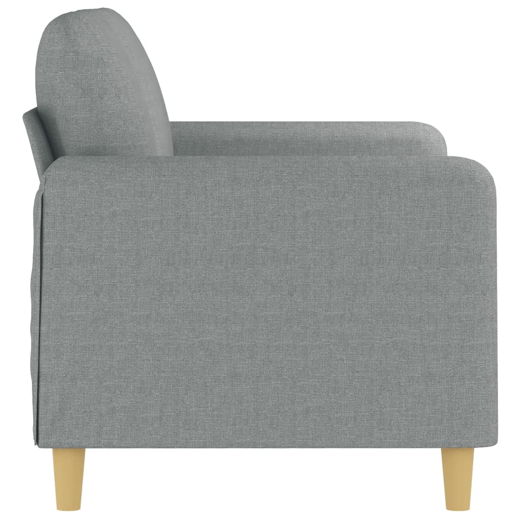 Canapé 2 places tissu gris clair 120 cm