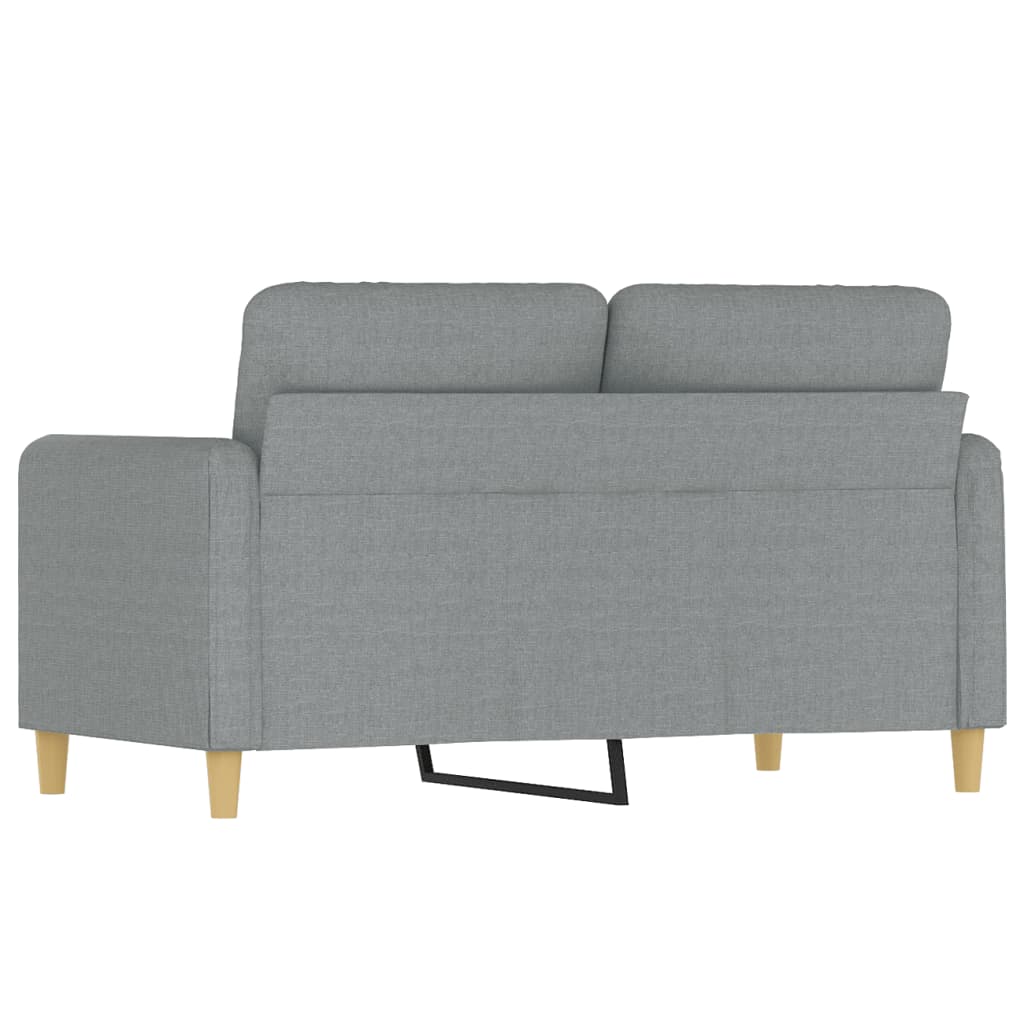 Canapé 2 places tissu gris clair 120 cm