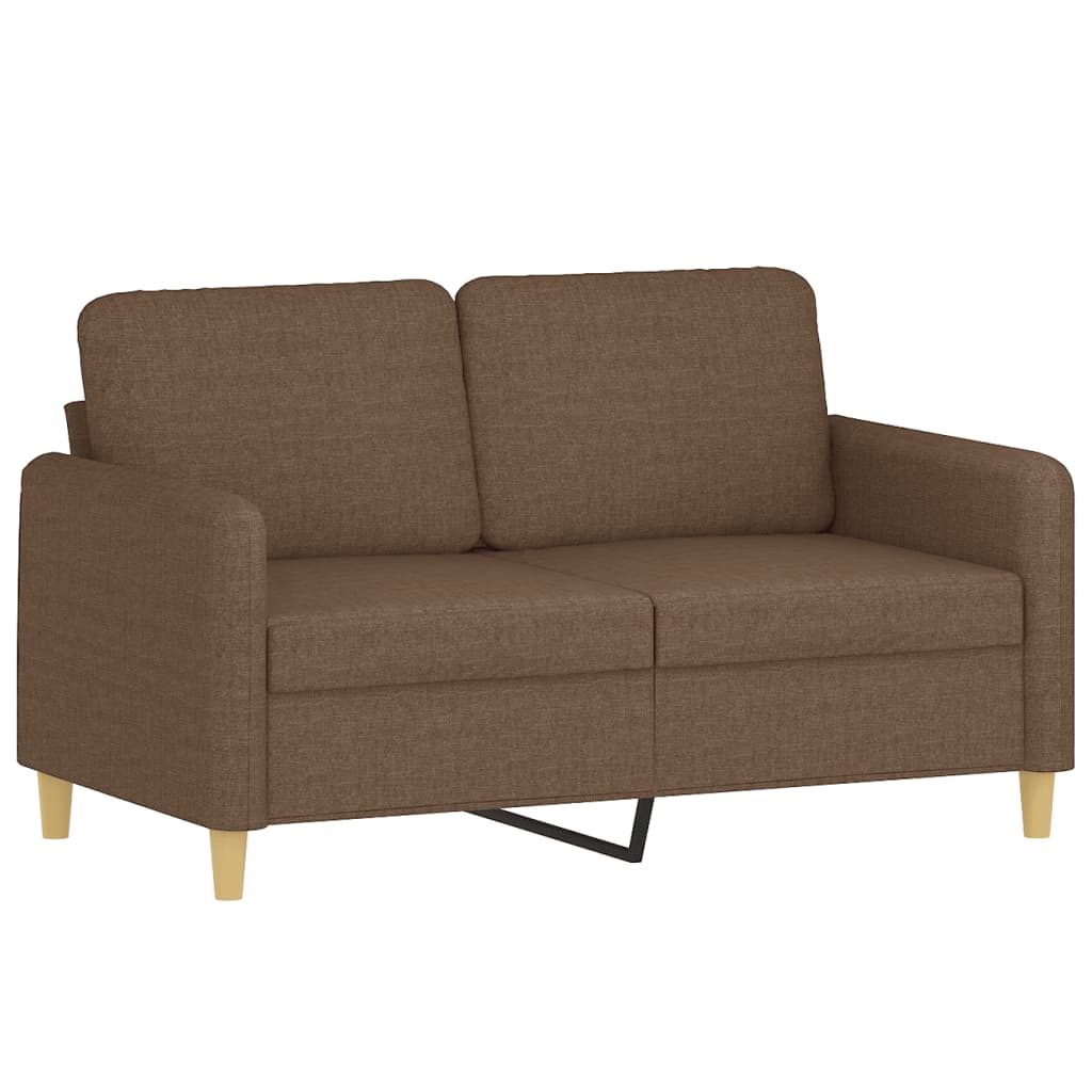 Canapé 2 places tissu marron 120 cm
