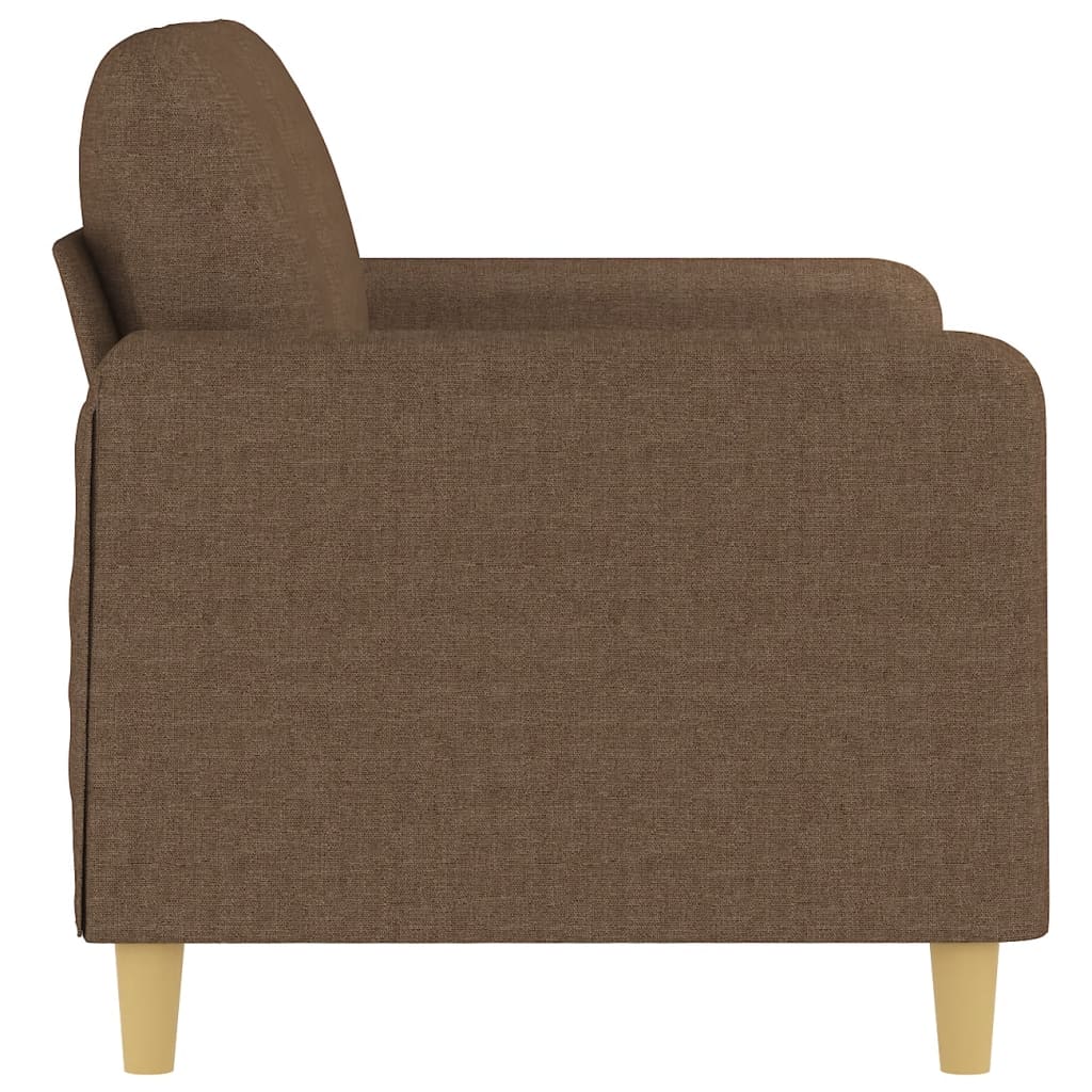 Canapé 2 places tissu marron 120 cm