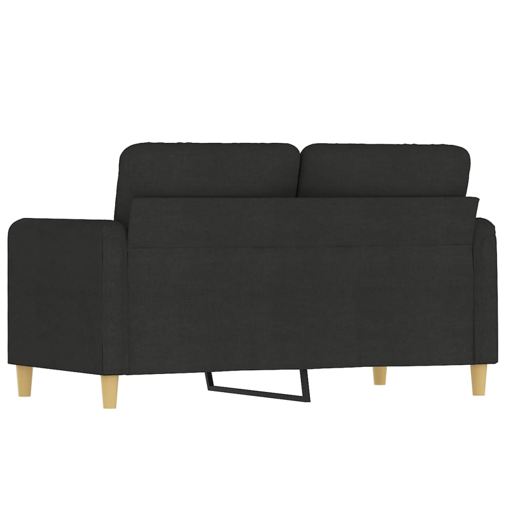 Canapé 2 places tissu noir 120 cm