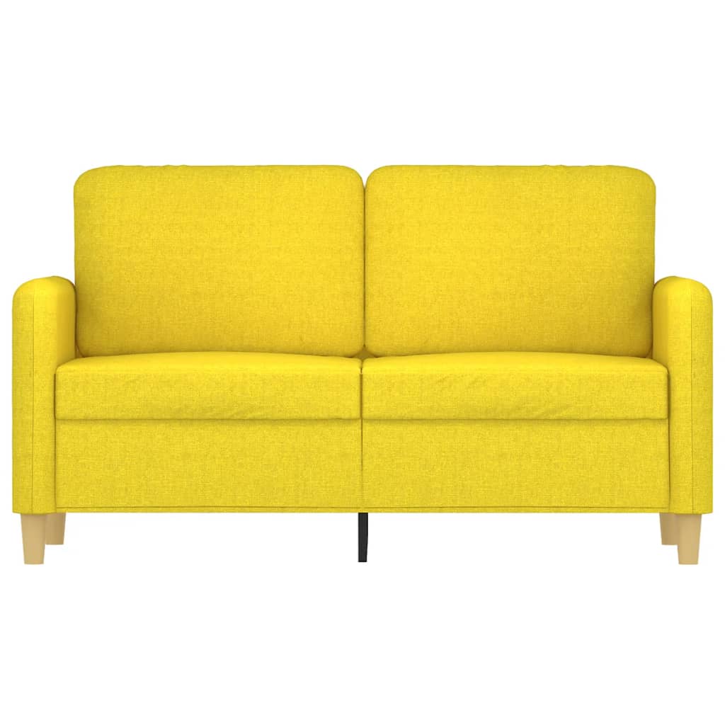 Canapé 2 places tissu jaune clair 120 cm