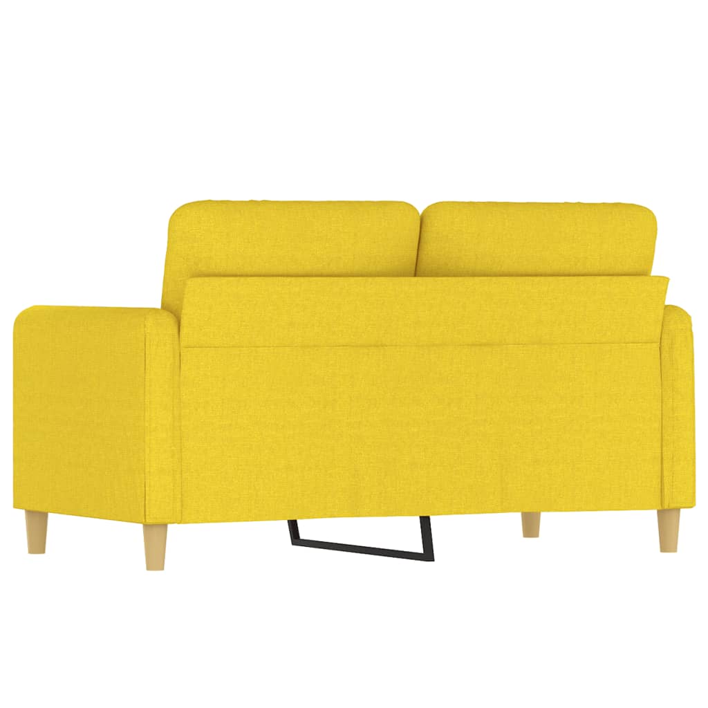 Canapé 2 places tissu jaune clair 120 cm