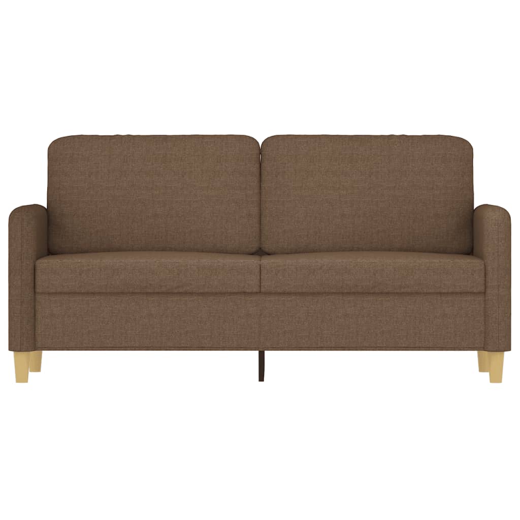 Canapé 2 places tissu marron 140 cm