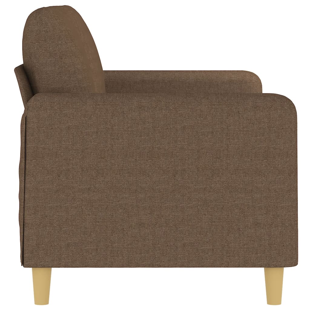 Canapé 2 places tissu marron 140 cm