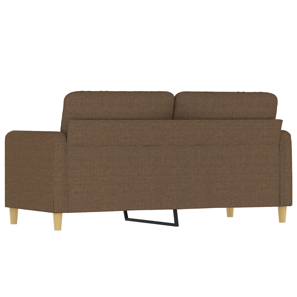 Canapé 2 places tissu marron 140 cm
