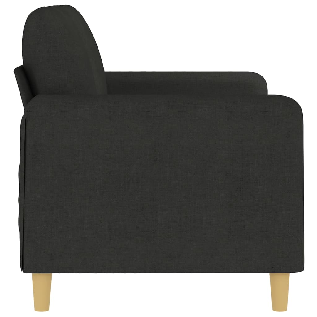 2-Sitzer-Sofa Schwarz 140 cm Stoff
