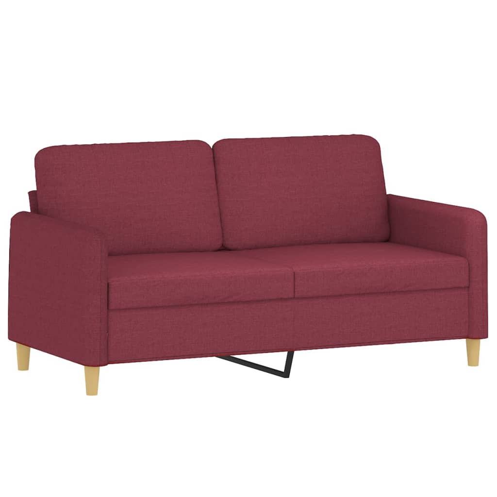 Canapé 2 places tissu rouge vin 140 cm