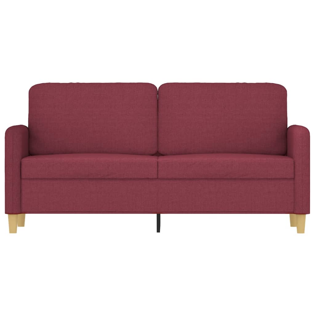 Canapé 2 places tissu rouge vin 140 cm