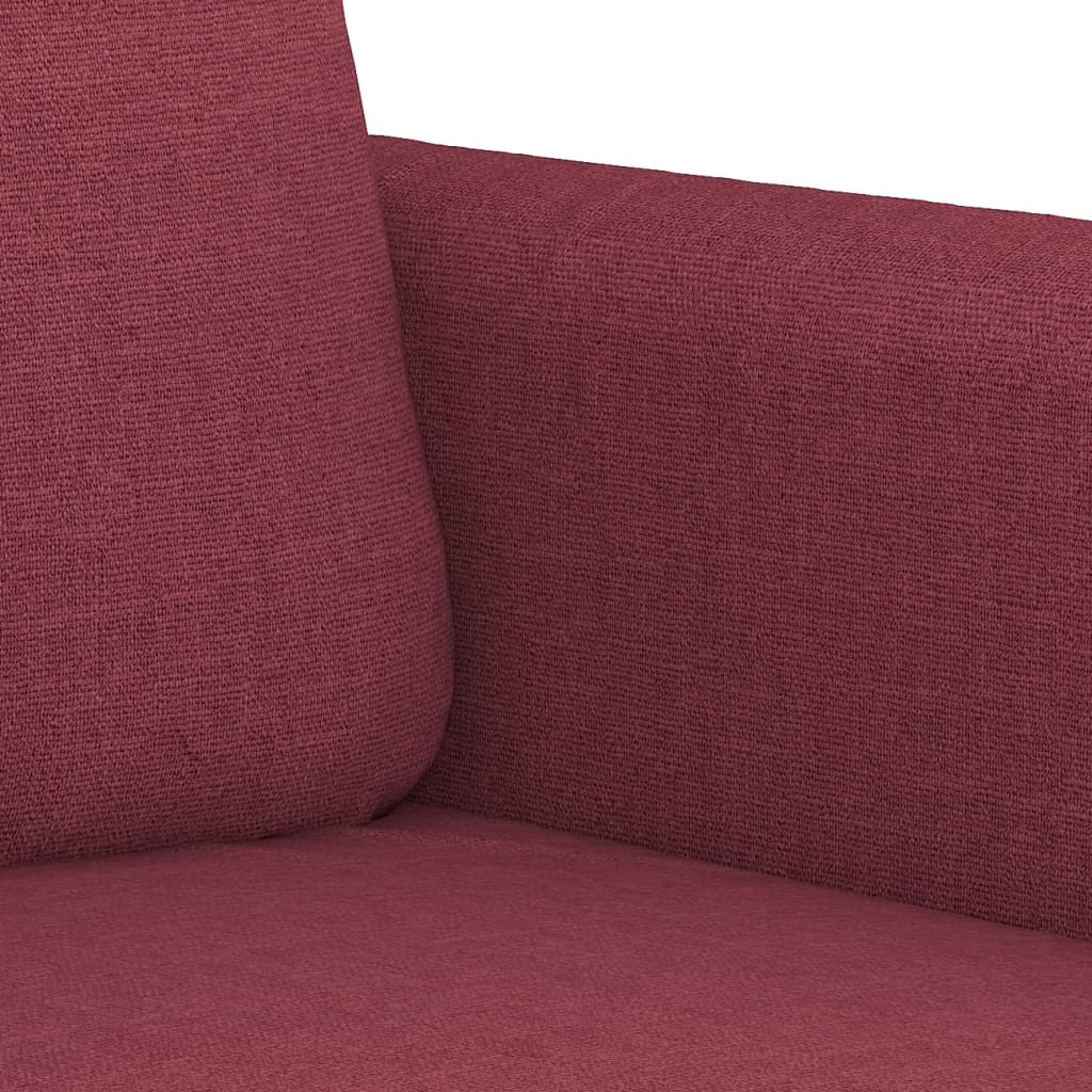 Canapé 2 places tissu rouge vin 140 cm