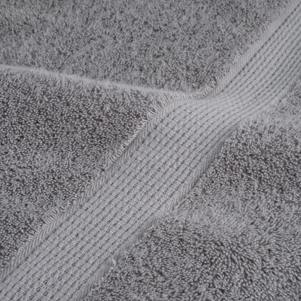 Premium Handtücher SOLUND 2 Stk. Grau 50x100 cm 600 g/m²