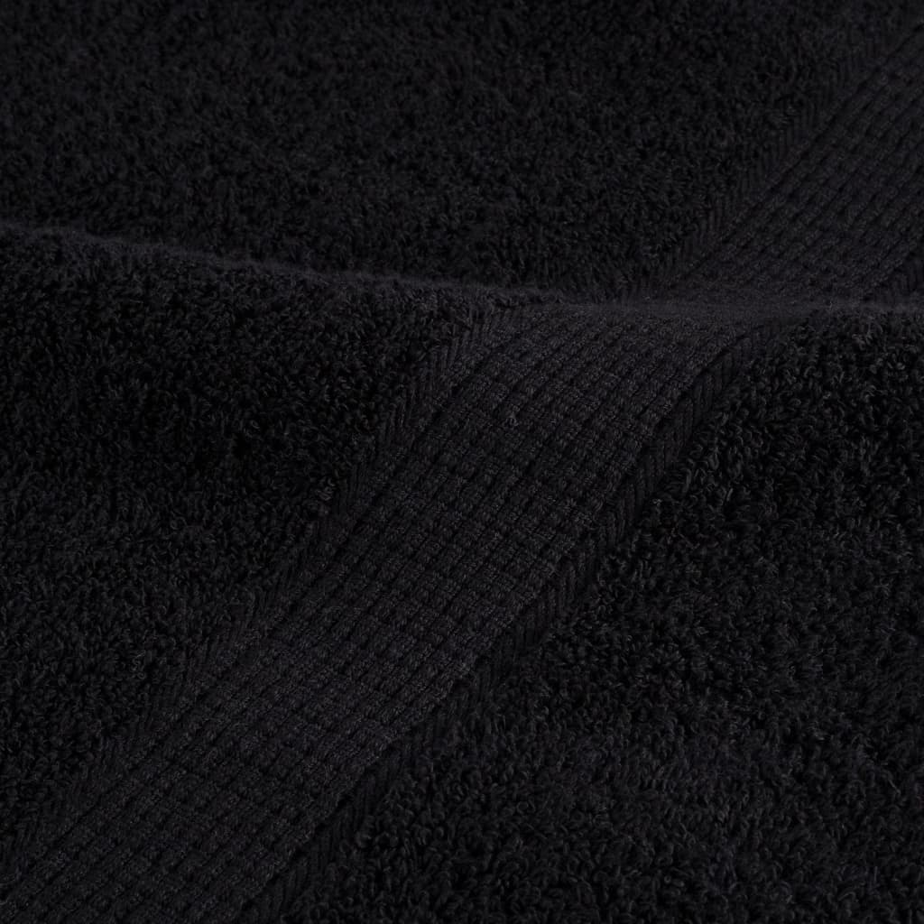 Premium Waschhandtücher SOLUND 10 Stück Schwarz 30x30 cm 600 g/m²