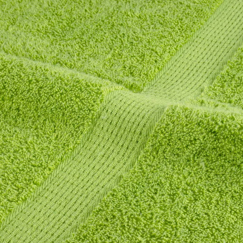 Premium Badetücher SOLUND 10 Stk. Apfelgrün 100x150 cm 600 g/m²