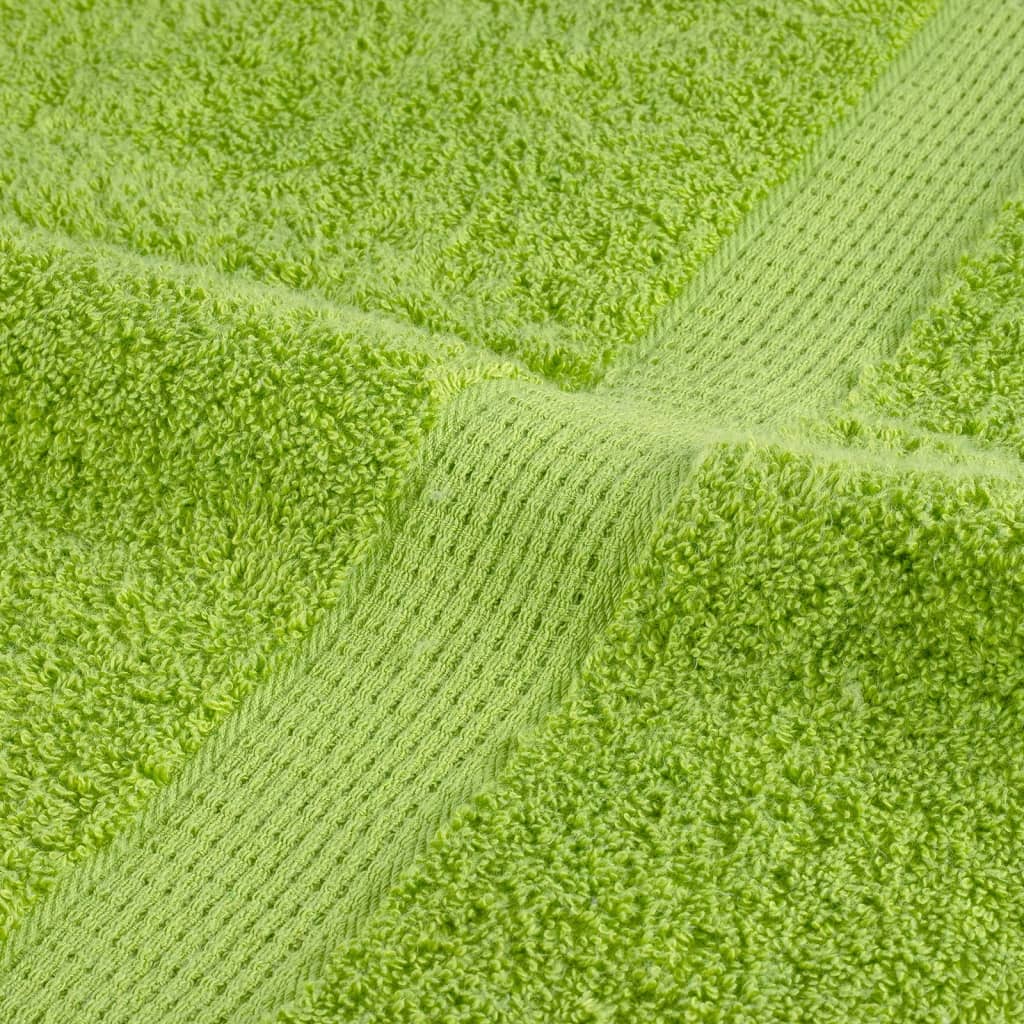 Premium-Saunatücher SOLUND 10 Stk. Apfelgrün 80x200 cm 600 g/m²
