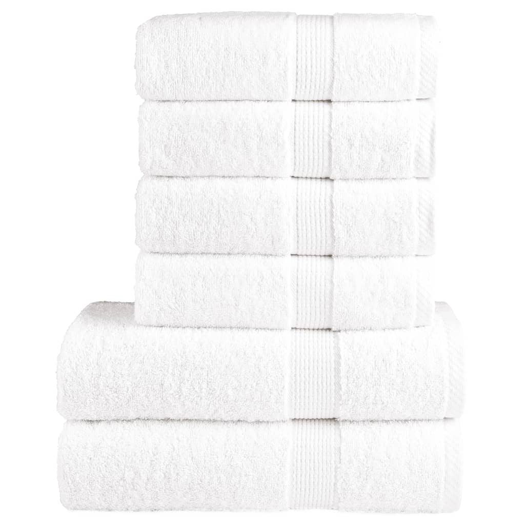 Ensemble de serviettes premium 6 pièces SOLUND Blanc 600 g/m²