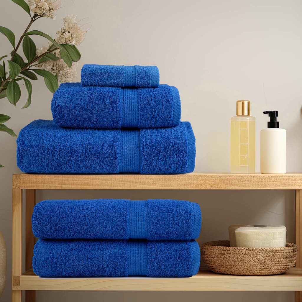 Ensemble de serviettes premium 6 pièces SOLUND bleu 600 g/m²