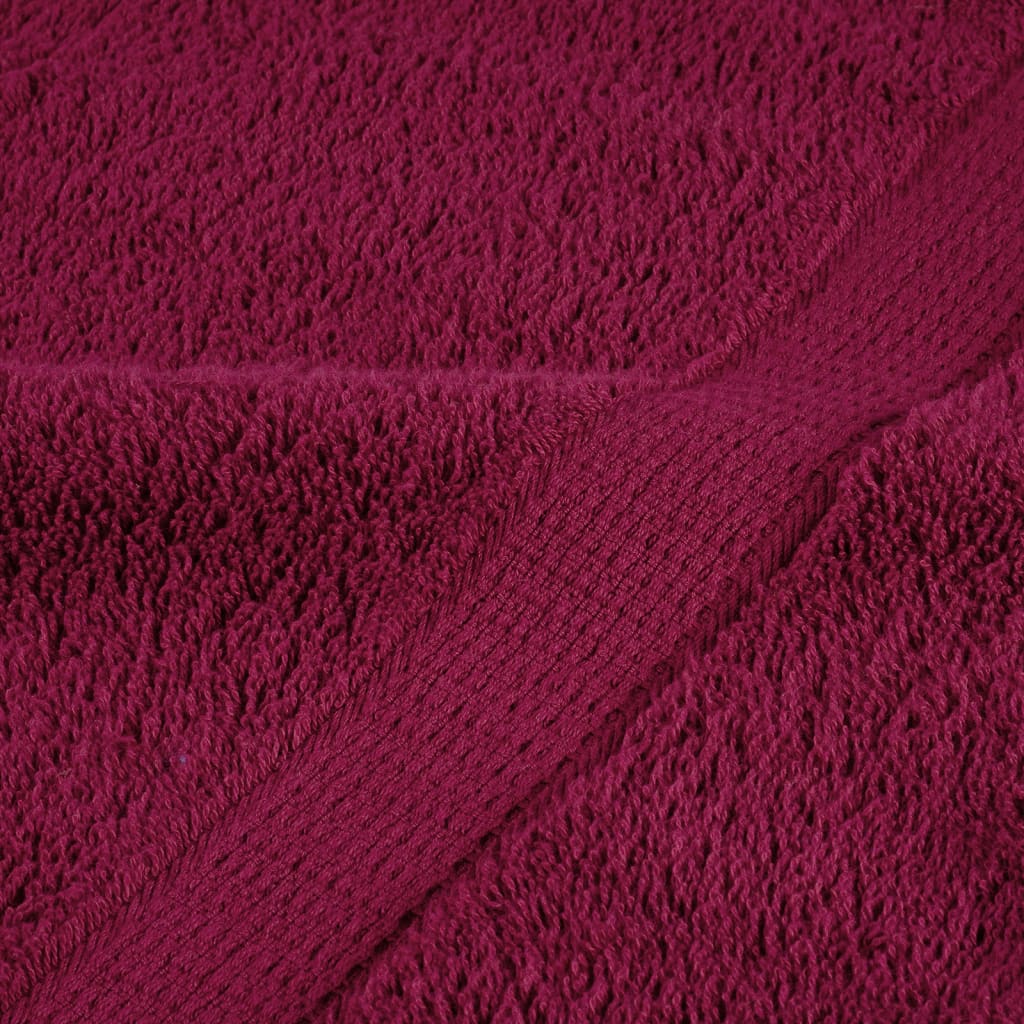 Ensemble de serviettes premium 6 pièces SOLUND Bordeaux 600 g/m²