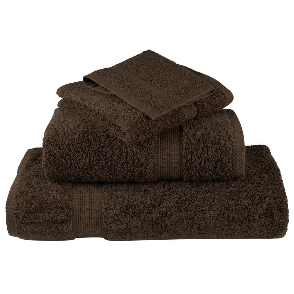 Ensemble de serviettes premium 6 pièces SOLUND marron 600 g/m²